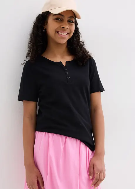 Henleyshirt aus reiner Bio-Baumwolle, bonprix
