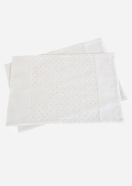 Bio Baumwoll Tischset mit Stickerei (2er Pack), bonprix
