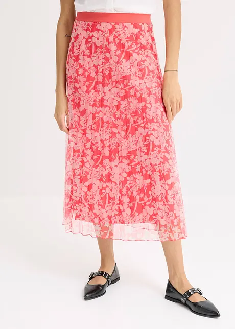 Jupe plissée en jersey mesh, bonprix