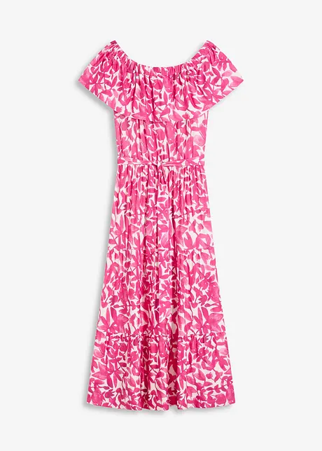 Carmen-Midikleid aus softem Viskose-Mix, bonprix