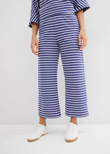 Pantalon en jersey coton texturé, bonprix