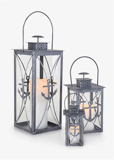 Lanternes avec ancre (ens. 3 pces), bonprix