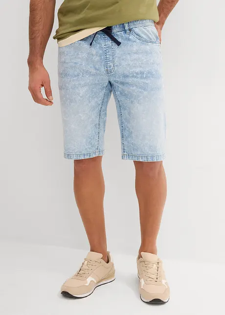 Bermuda taille élastiquée en léger denim, slim, bonprix