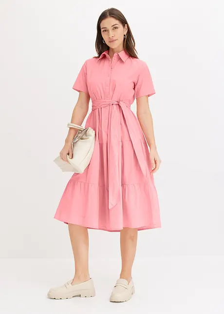 Robe-chemise en matière élastique, bonprix