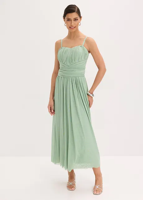 Robe longue en mesh, avec plusieurs façons de la porter, bonprix