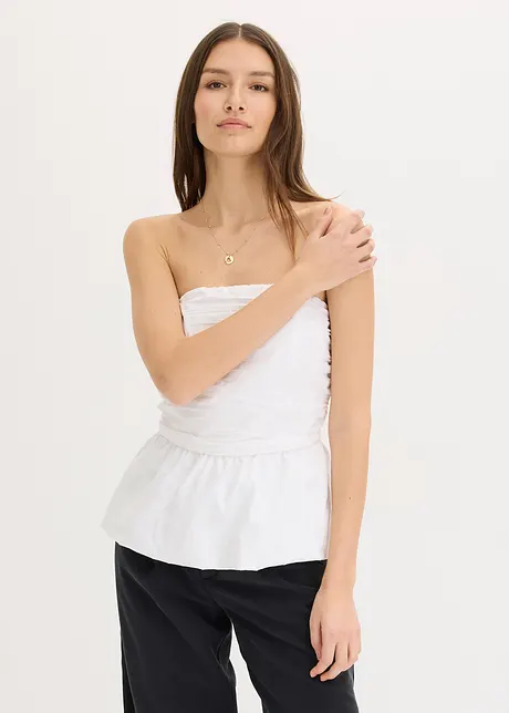 Blouse sans manches à base volumineuse, bonprix