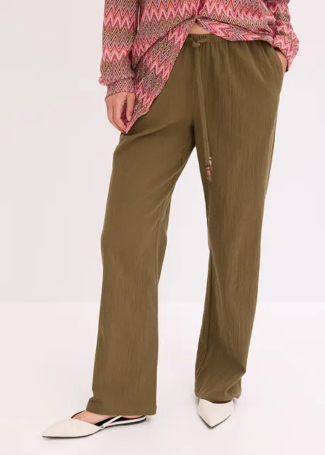 Weite Hose mit Struktureffekt, bonprix