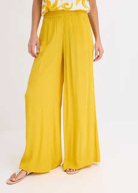 Pantalon taille élastiquée en viscose fluide, bonprix