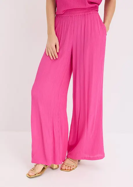 Pantalon taille élastiquée en viscose fluide, bonprix