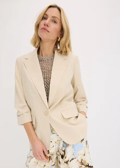 Lockerer 3/4-Arm-Blazer aus Viskose, bonprix