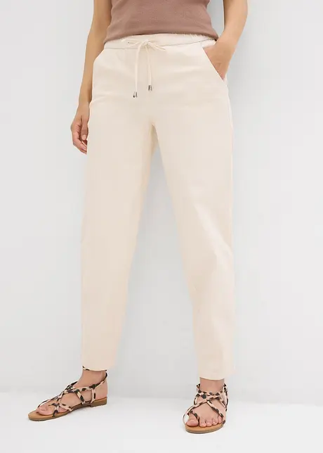 Jean barrel taille mi-haute élastiquée, bonprix