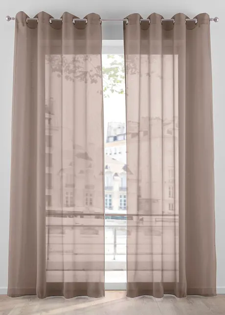 Gardine aus leichtem Voile (1er Pack), bonprix