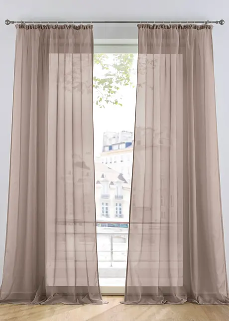 Gardine aus leichtem Voile (1er Pack), bonprix