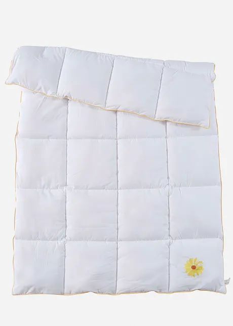 Couette microfibre effet duvet avec fleur brodée, medium, bonprix