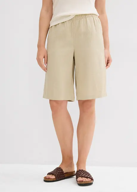 Bermuda en lin et viscose, taille haute, bonprix