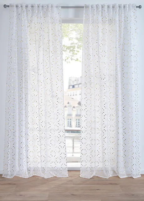 Voilage avec imprimé brillant (1 pce), bonprix