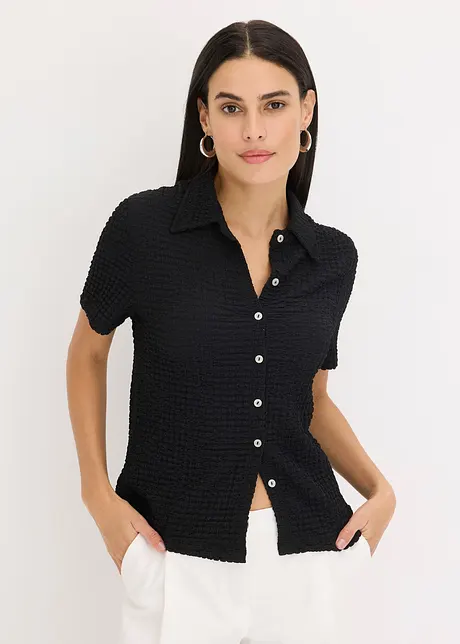 Chemisier en jersey texturé, bonprix