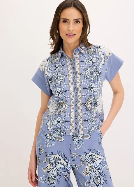 Chemisier en jersey à imprimé paisley, bonprix