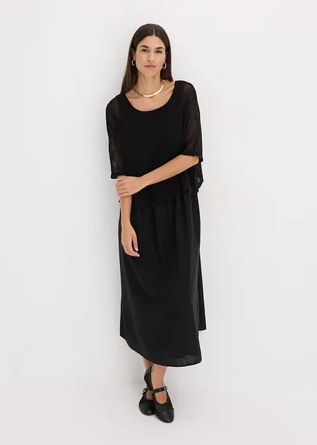 Kleid in 2 in 1 Optik, bonprix