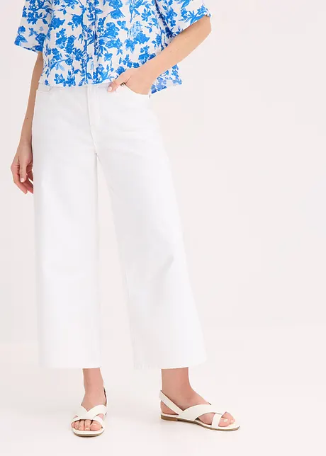 Jupe-culotte en coton mélangé extensible, bonprix