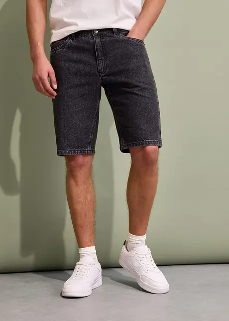 Stretch-Jeans-Bermuda, Relaxed Fit, bonprix