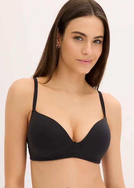 Push-Up-BH ohne Bügel mit Baumwolle (2er Pack), bonprix