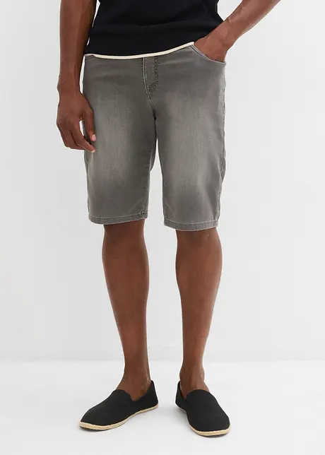 Bermuda confortable en jean et molleton, Regular, bonprix