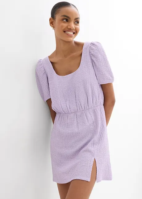 Shirtkleid aus strukturiertem Crêpe, bonprix