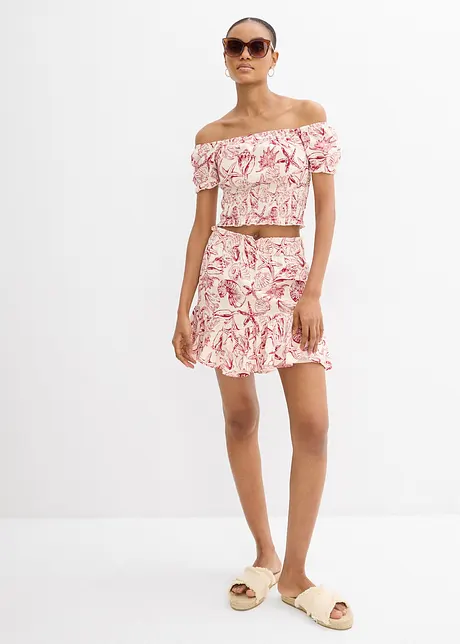 Carmenbluse aus reiner Baumwolle, bonprix