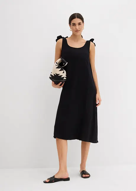 Trägerkleid aus weichem Musselin, bonprix
