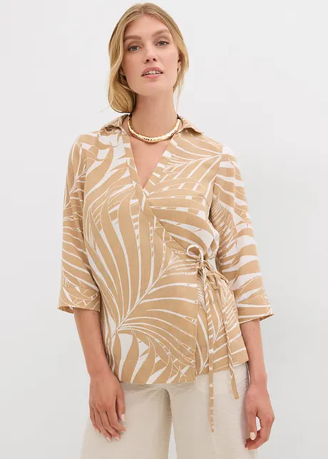 Blouse kimono aspect lin, bonprix