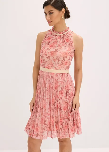 Minikleid aus feinem Tüll mit Plissee, bonprix