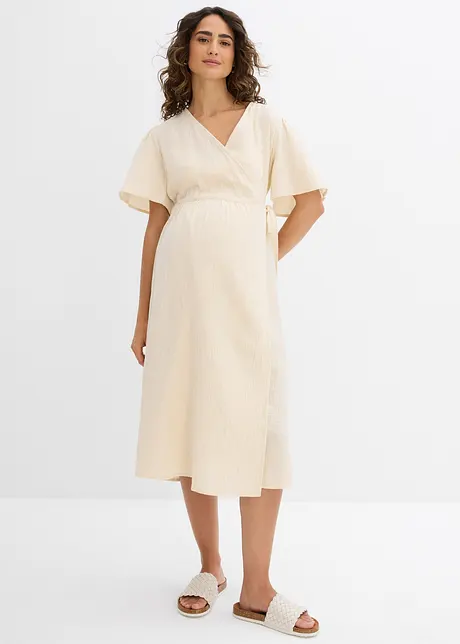 2-in-1 Umstands- und Stillkleid aus Baumwoll-Musselin, bonprix