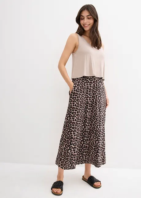 Robe fluide en jersey viscose extensible, bonprix