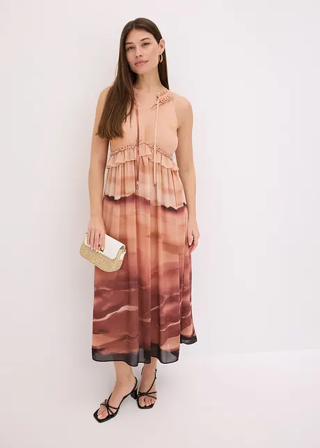 Robe imprimée en crêpe, bonprix