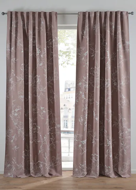 Rideau obscurcissant à imprimé feuilles (1 pce), bonprix