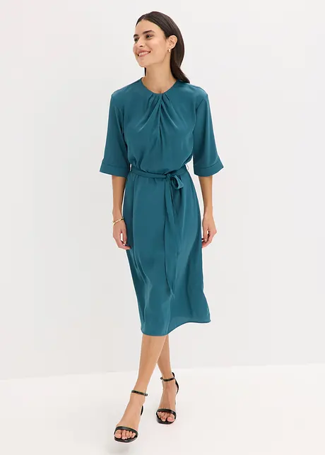Robe midi en satin brillant, bonprix