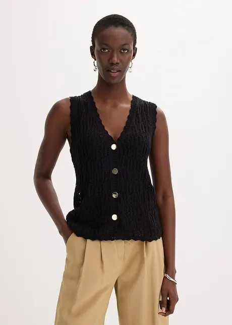 Ajour Strick-Weste, bonprix