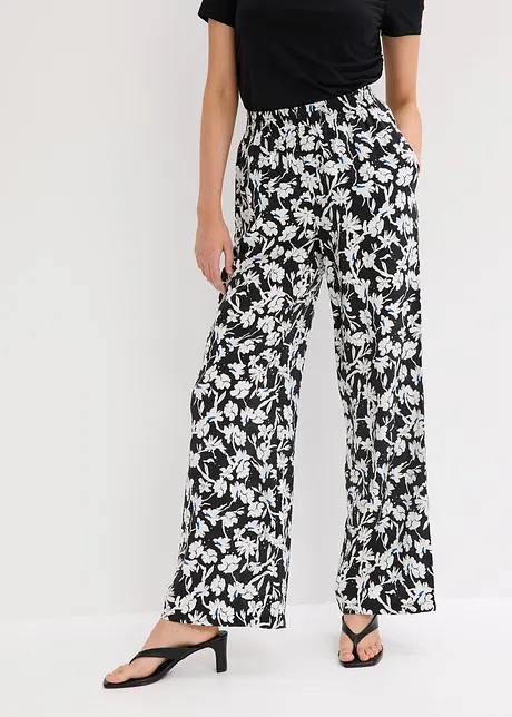 Palazzo-Hose aus strukturiertem Material, bonprix