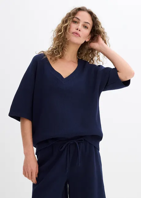 Strukturshirt aus reiner Baumwolle, bonprix