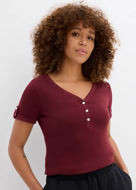 Henleyshirt aus reiner Bio-Baumwolle, bonprix