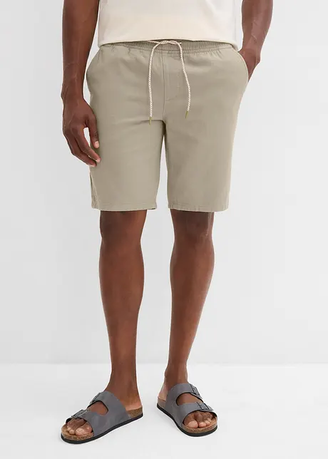 Bermuda 100% coton à taille élastiquée, Regular, bonprix