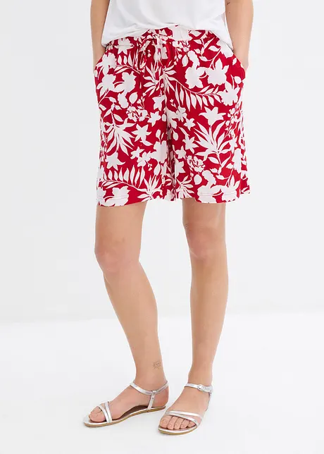Weite Viskose Shorts mit High-Waist-Bequembund, bonprix