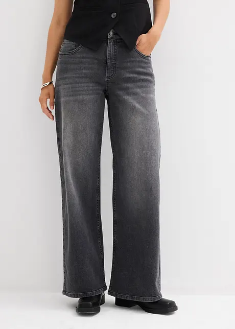 Wide-Leg-Jeans, High Waist, bonprix