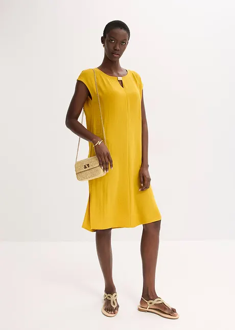 Oversize-Kleid aus strukturiertem Crêpe, bonprix