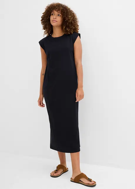 Shirtkleid mit Schulterpolstern aus reiner Bio-Baumwolle, bonprix