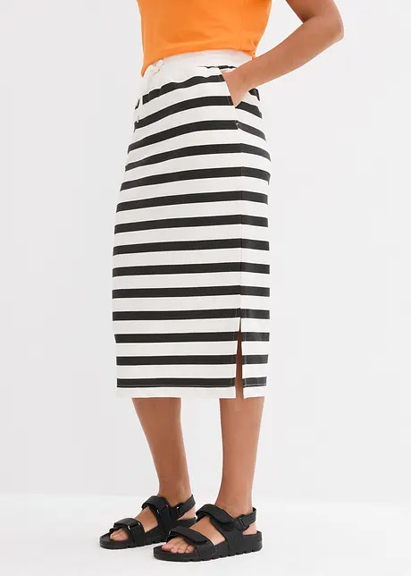 Jupe midi en molleton, bonprix