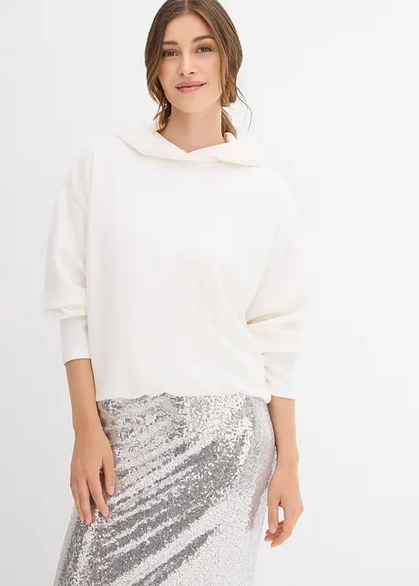 Hoodie aus leicht glänzendem Viskose-Mix, bonprix