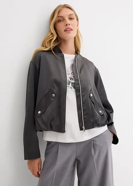Softblouson aus glänzendem Viskose-Mix, bonprix