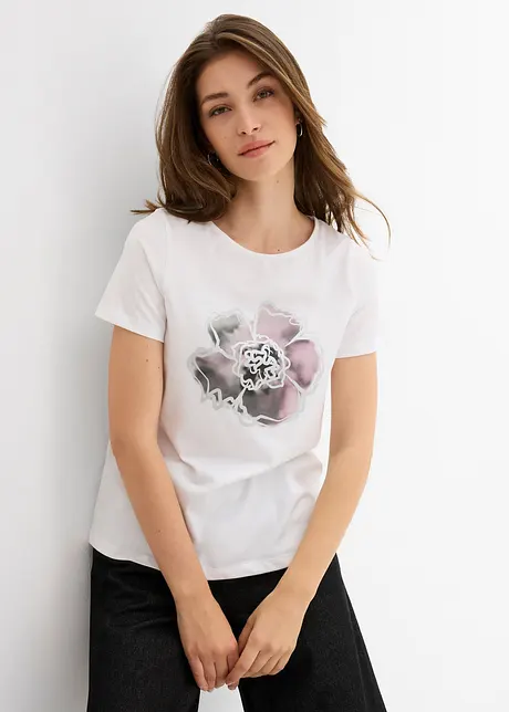 T-Shirt aus reiner Baumwolle, bonprix